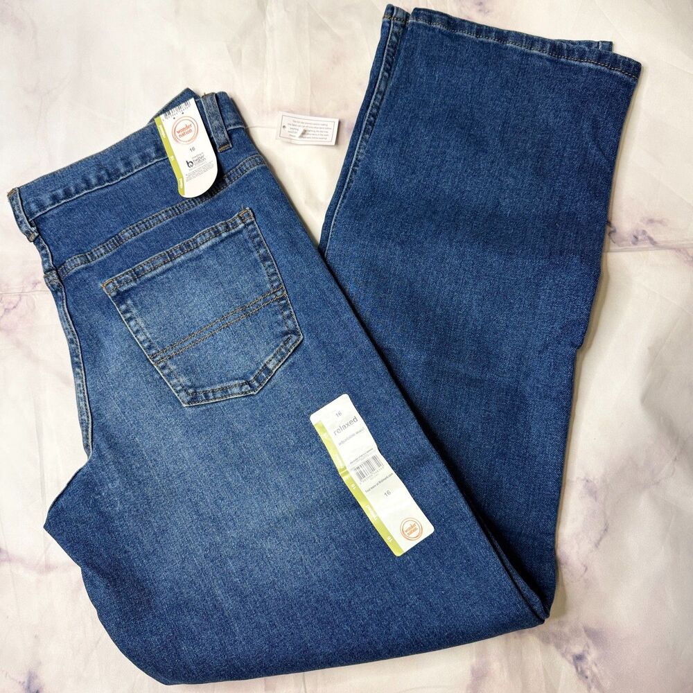 Wonder Nation Boy's Relaxed Denim Jeans 16